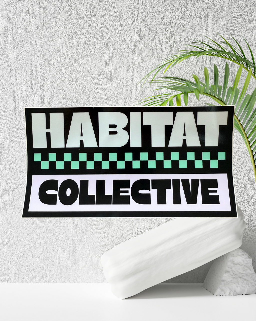 Habitat Checkered Bumper sticker