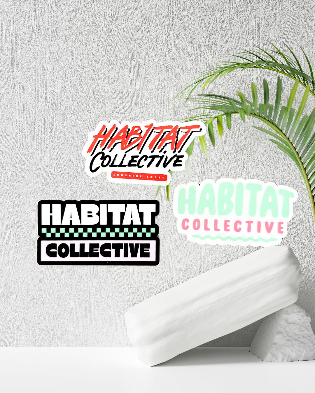 Sticker Pack, habitat collective stickers, surf stickers