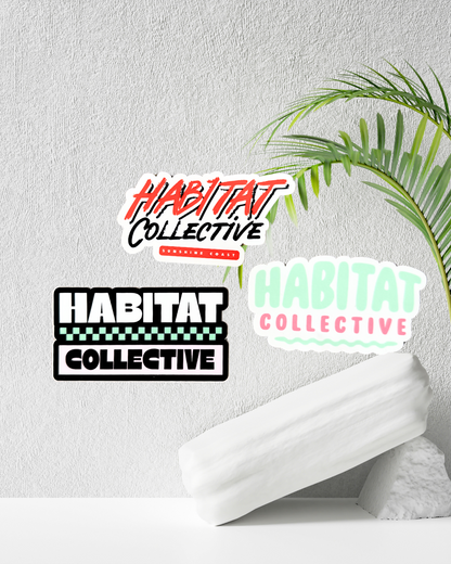 Sticker Pack, habitat collective stickers, surf stickers