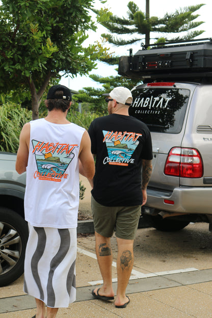 Mudjimba Island Sleeveless Tee, surfwear, singlet, organic surfwear