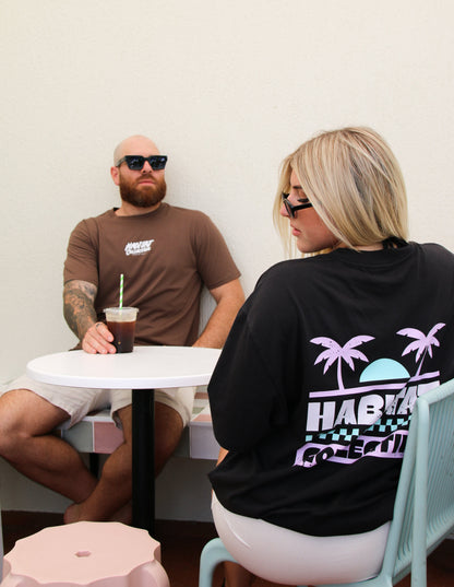 Palm Cove Faded Grey, heavy tee, surfwear